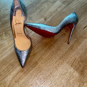 100 mm Pumps - Nappa leather - Silver